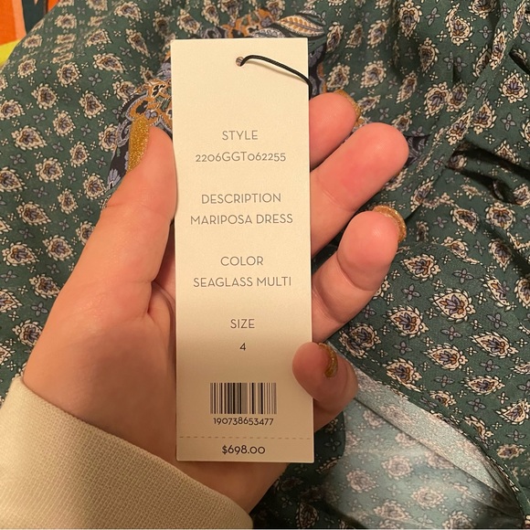 NWT Veronica Beard Mariposa Silk Maxi Dress. Size 4. - Picture 9 of 9